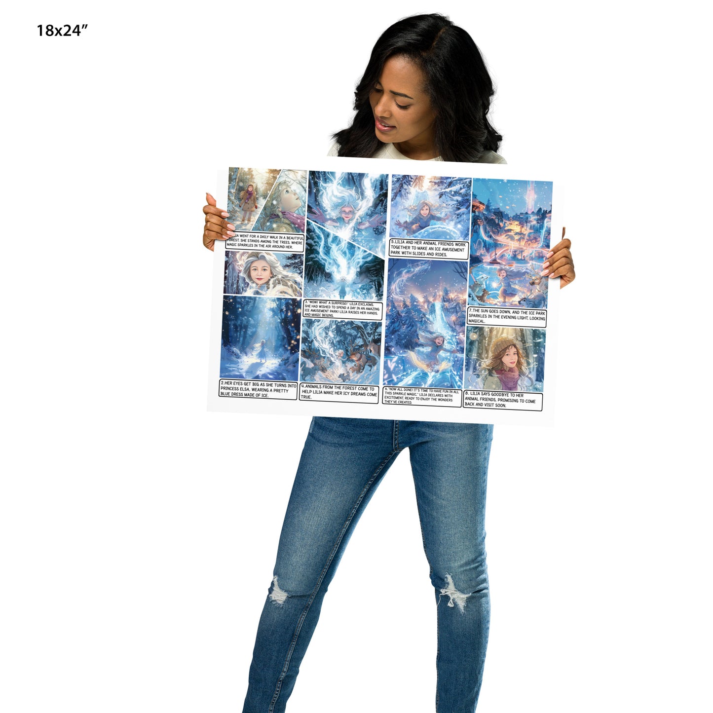 Elsa Frozen - Enhanced Matte Paper Poster