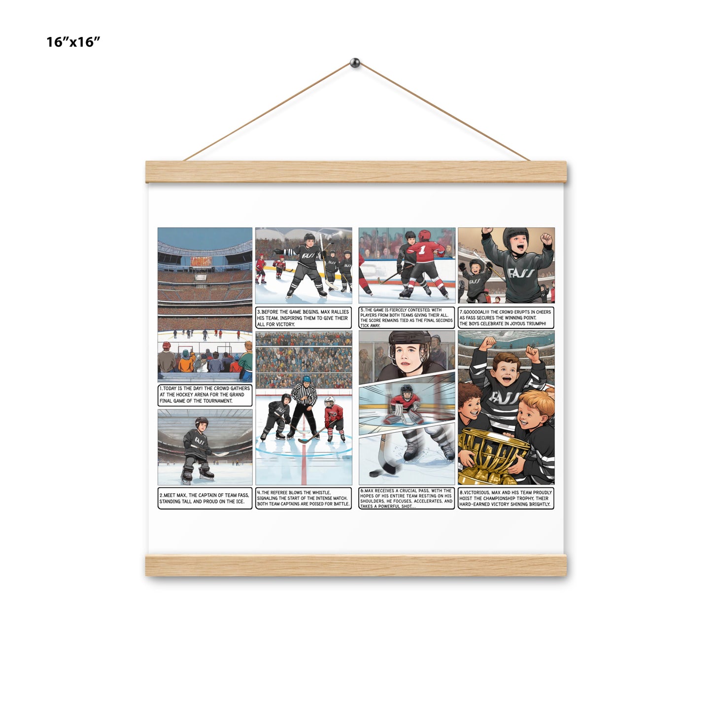 The Little Hockey Hero - Enhanced Matte Paper Poster With Hanger