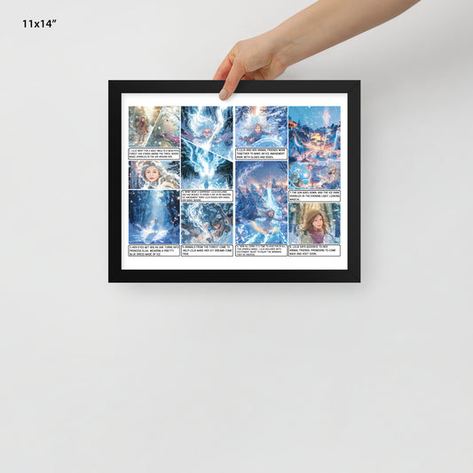 Elsa Frozen - Enhanced Matte Paper Framed Poster