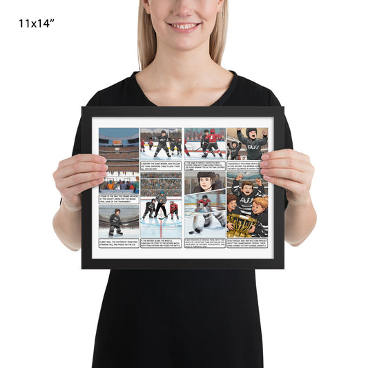 The Little Hockey Hero - Enhanced Matte Paper Framed Poster