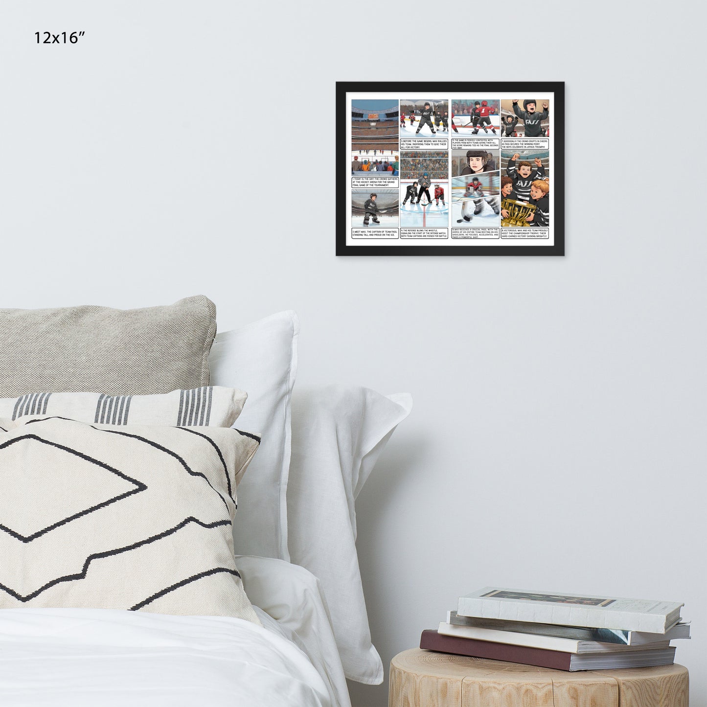 The Little Hockey Hero - Enhanced Matte Paper Framed Poster