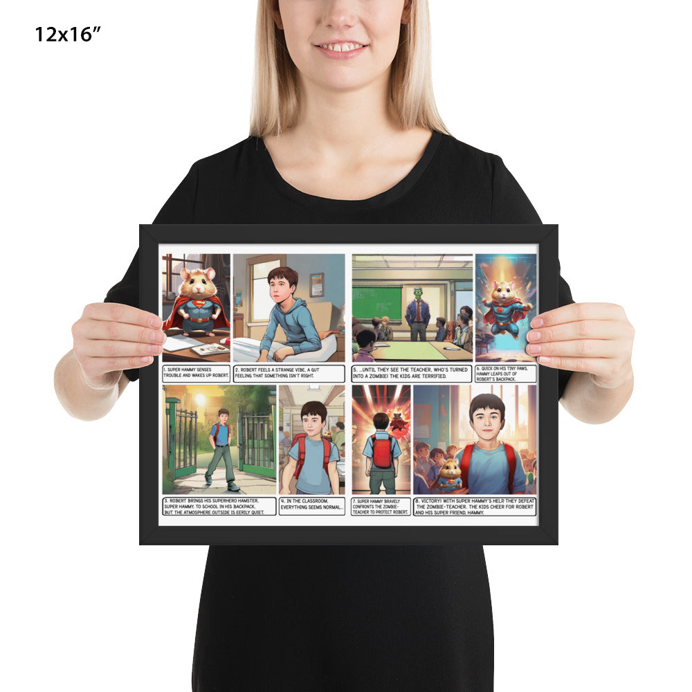 Custom Comic Story - Enhanced Matte Paper Framed Poster
