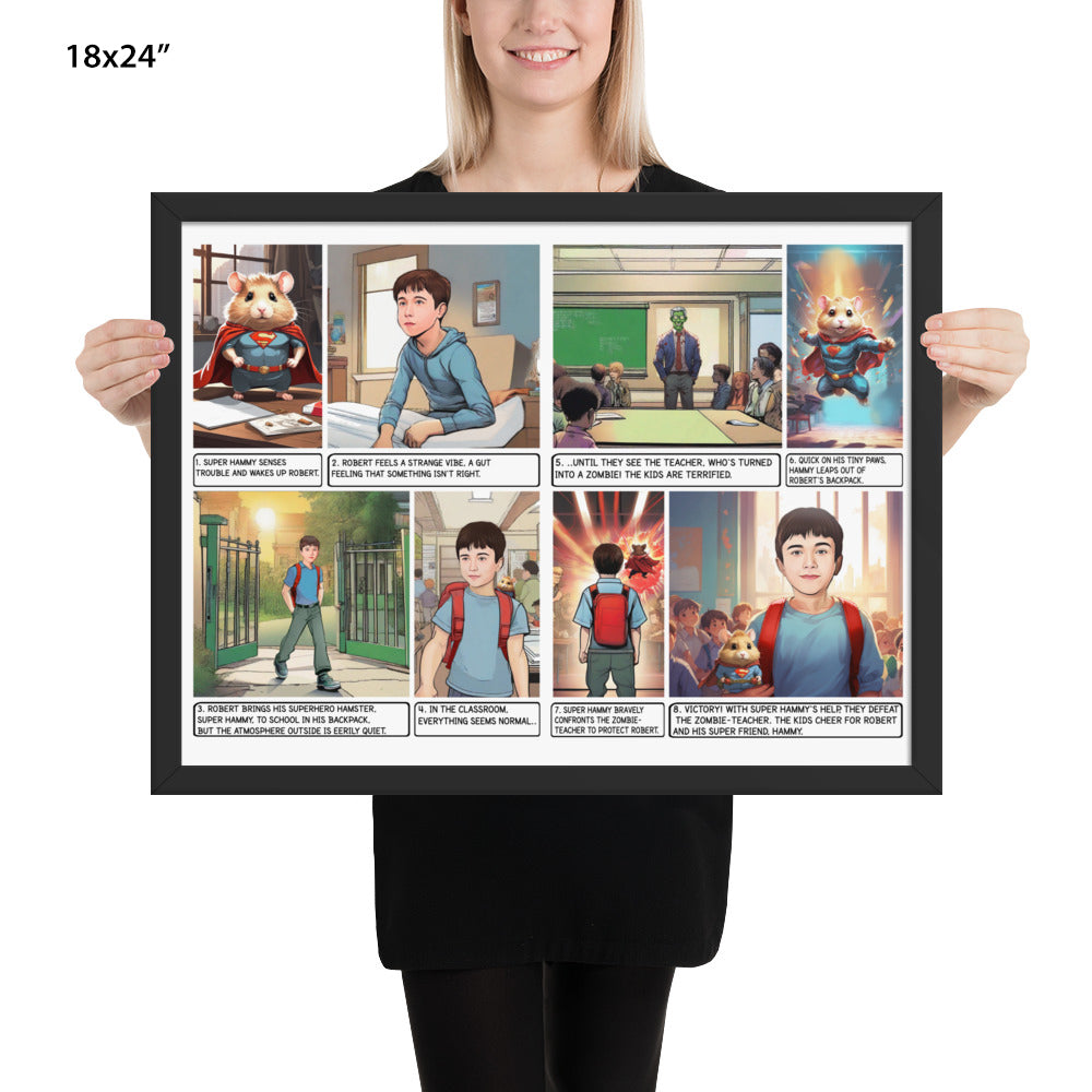 Custom Comic Story - Enhanced Matte Paper Framed Poster