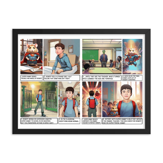 Custom Comic Story - Enhanced Matte Paper Framed Poster