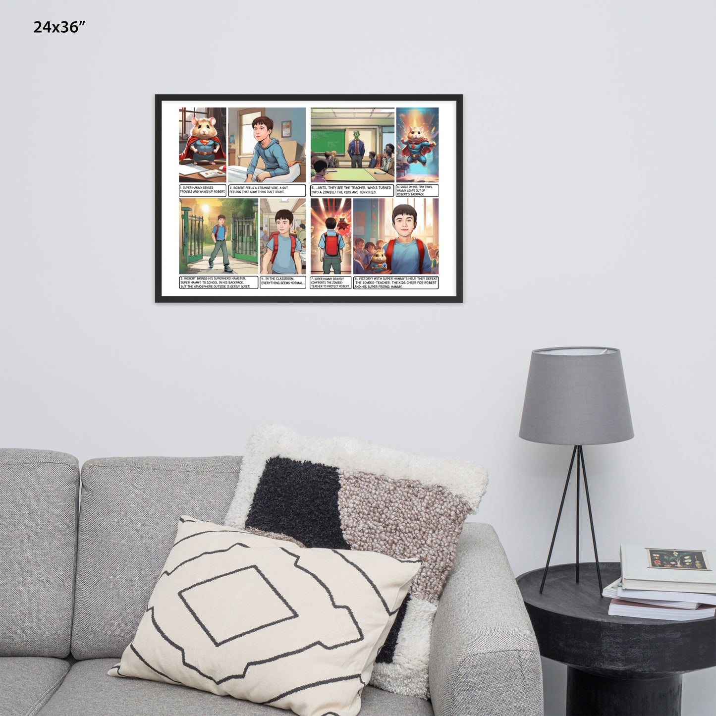 Custom Comic Story - Enhanced Matte Paper Framed Poster