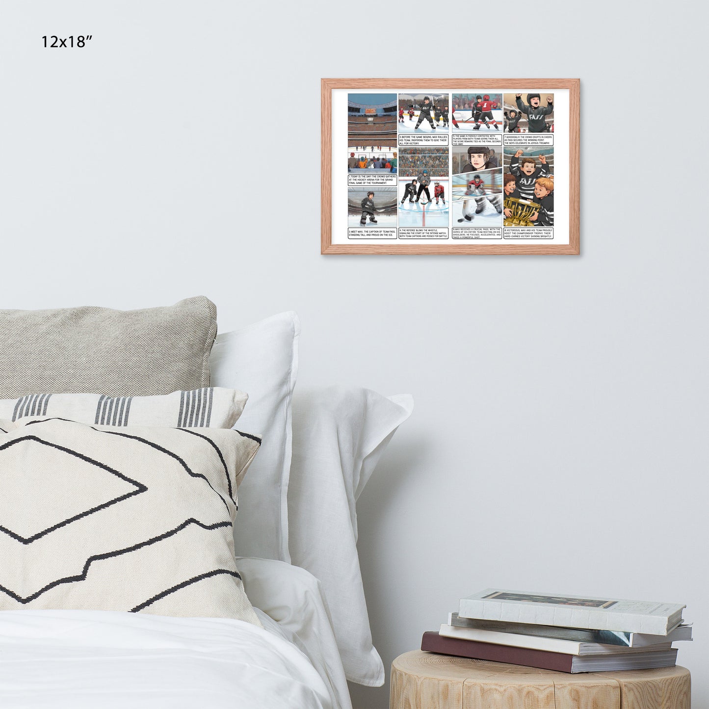 The Little Hockey Hero - Enhanced Matte Paper Framed Poster