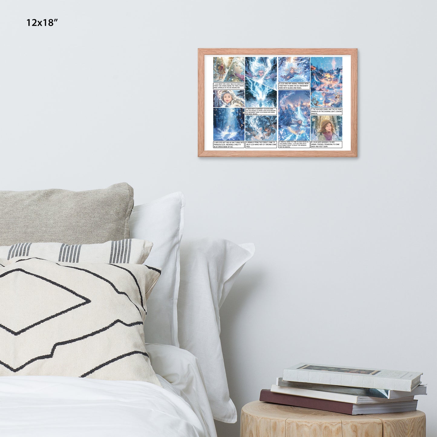 Elsa Frozen - Enhanced Matte Paper Framed Poster