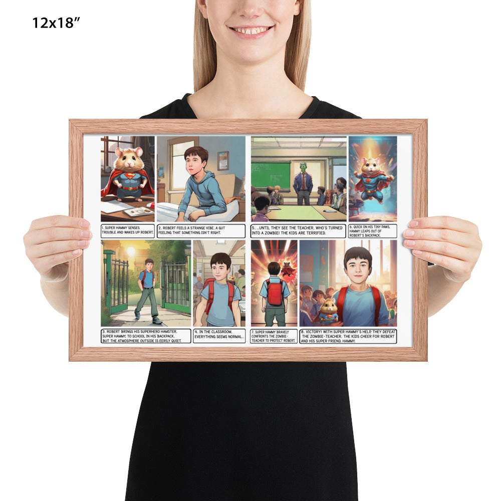 Custom Comic Story - Enhanced Matte Paper Framed Poster