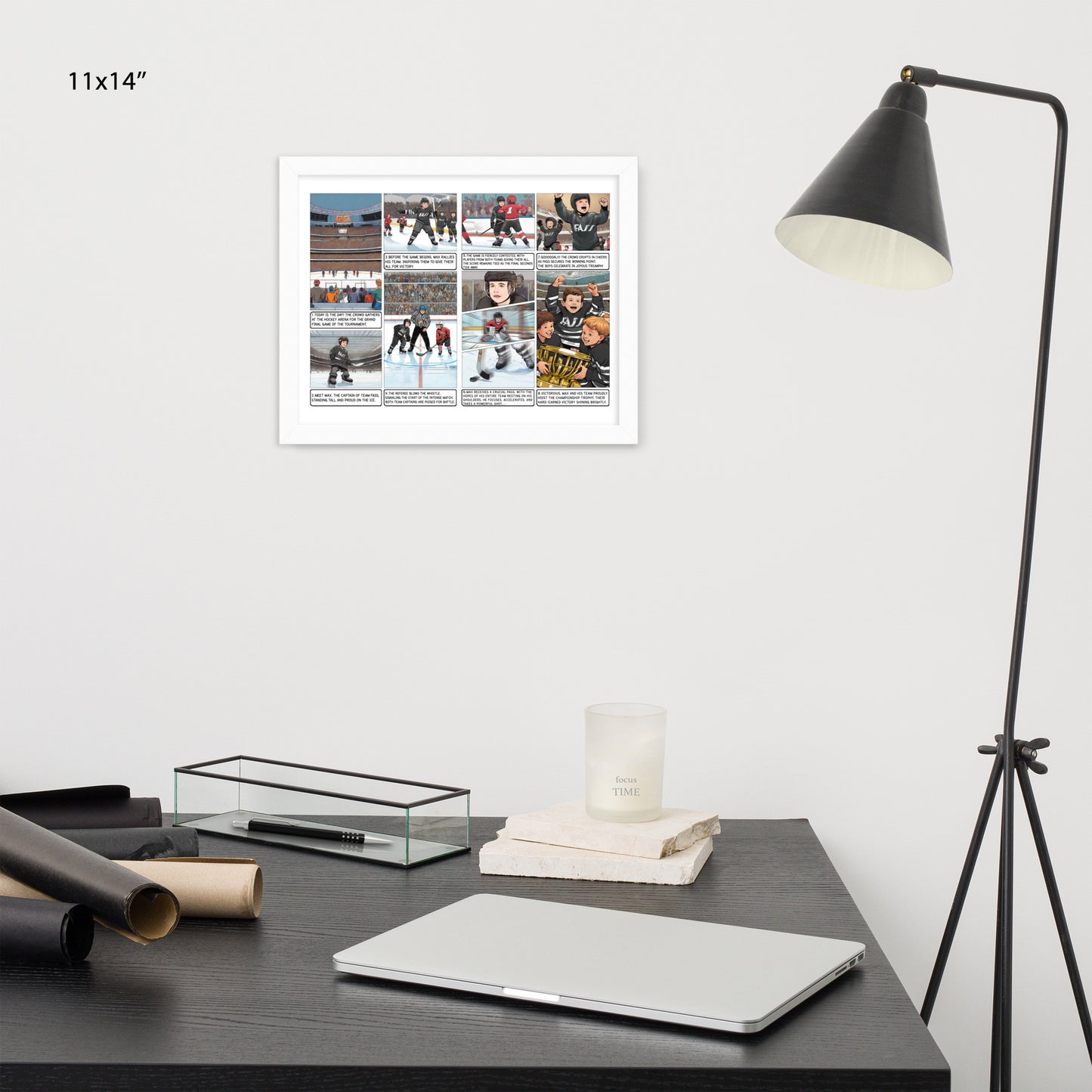 The Little Hockey Hero - Enhanced Matte Paper Framed Poster