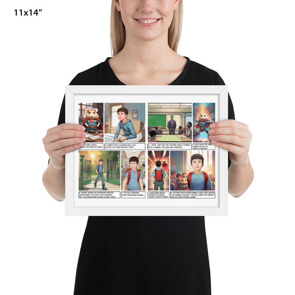 Custom Comic Story - Enhanced Matte Paper Framed Poster