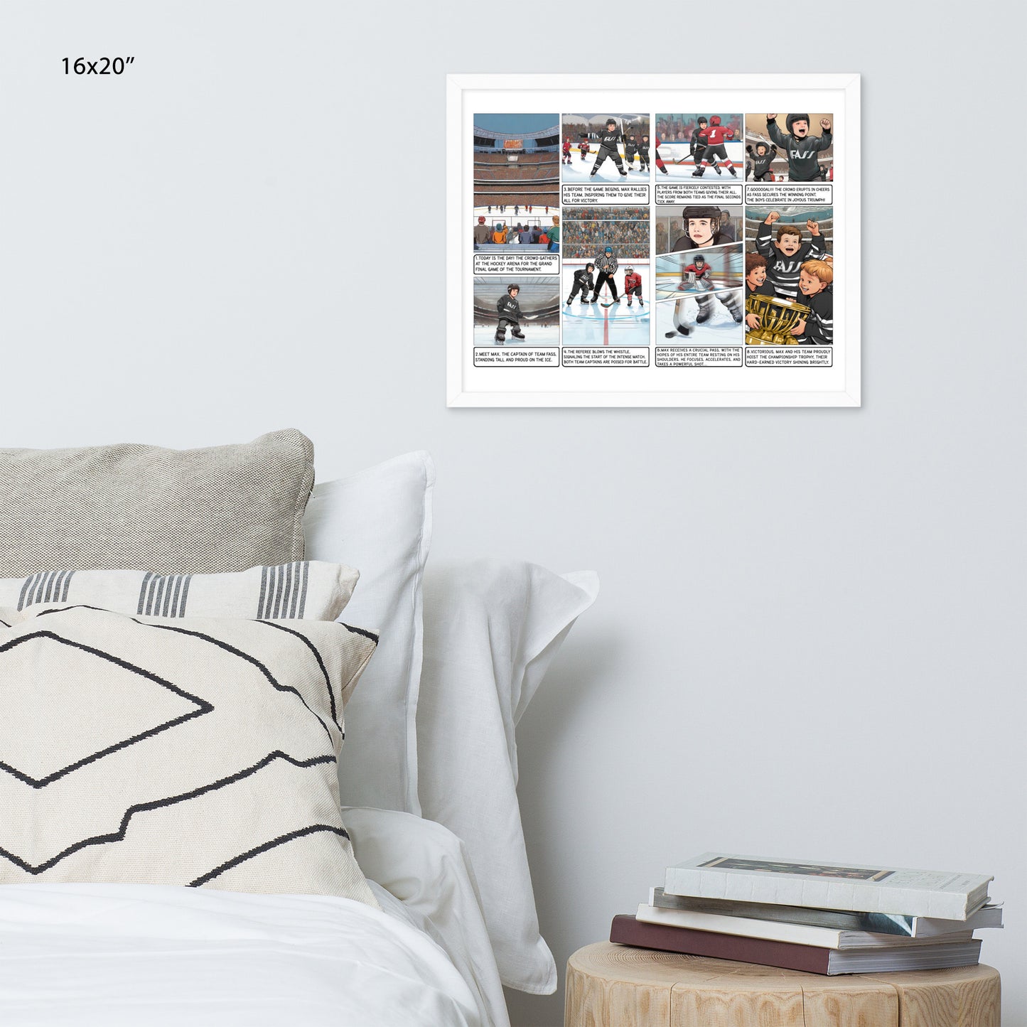 The Little Hockey Hero - Enhanced Matte Paper Framed Poster