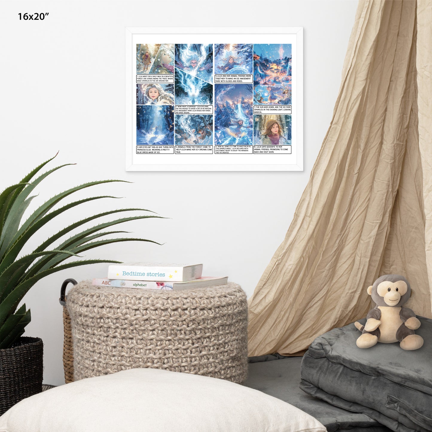 Elsa Frozen - Enhanced Matte Paper Framed Poster
