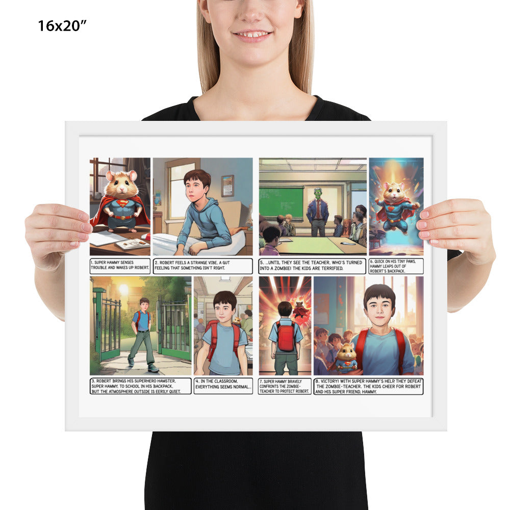 Custom Comic Story - Enhanced Matte Paper Framed Poster