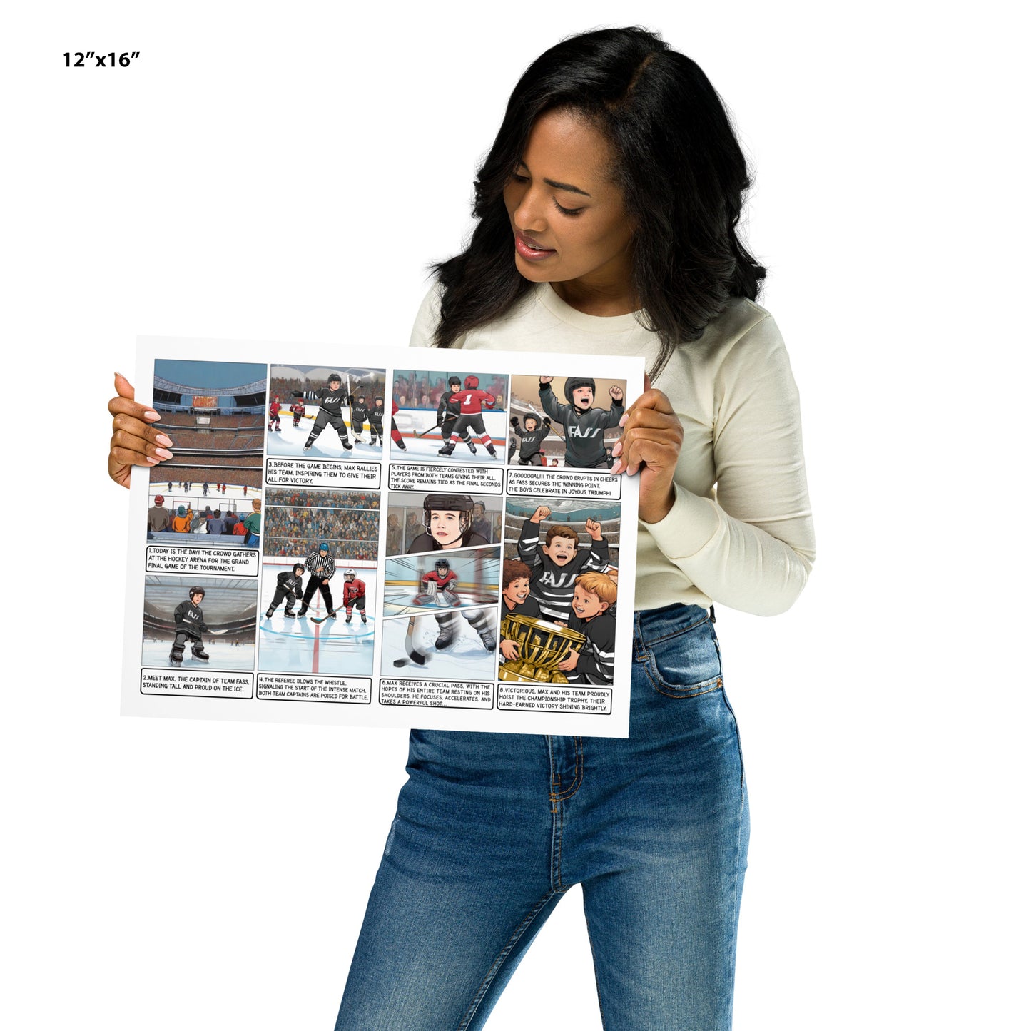 The Little Hockey Hero - Enhanced Matte Paper Poster