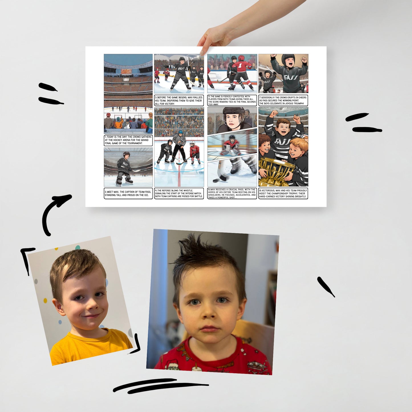 The Little Hockey Hero - Enhanced Matte Paper Poster