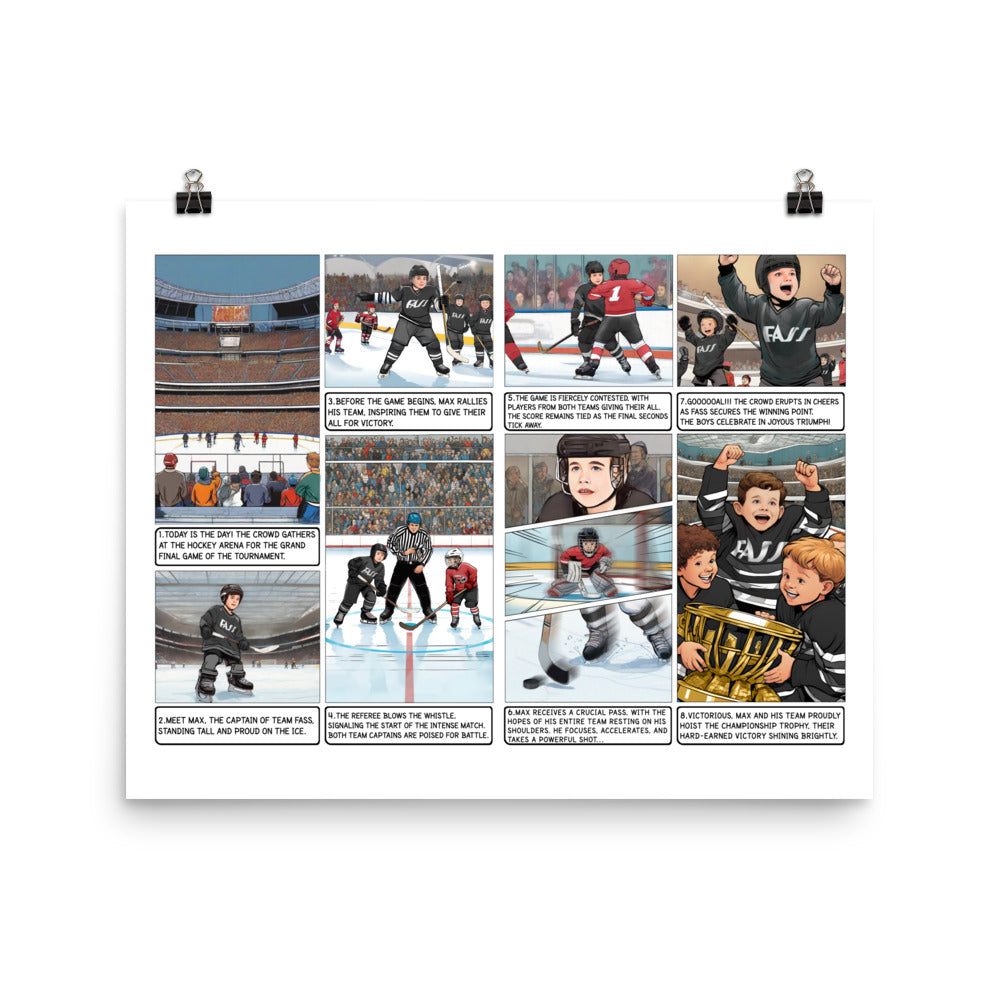 The Little Hockey Hero - Enhanced Matte Paper Poster
