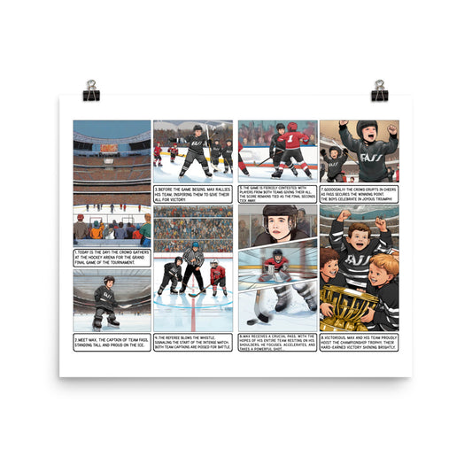 The Little Hockey Hero - Enhanced Matte Paper Poster