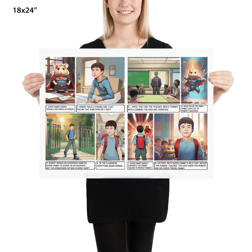 Custom Comic Story - Enhanced Matte Paper Poster