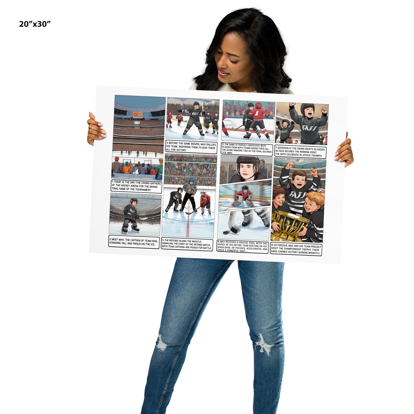 The Little Hockey Hero - Enhanced Matte Paper Poster