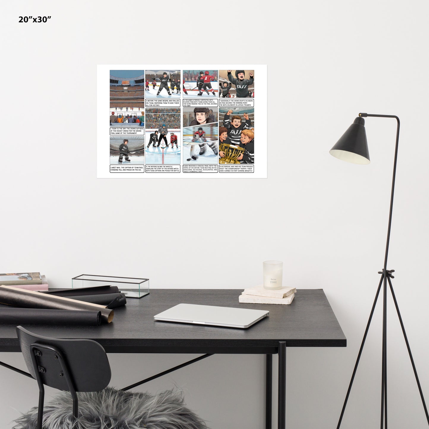 The Little Hockey Hero - Enhanced Matte Paper Poster