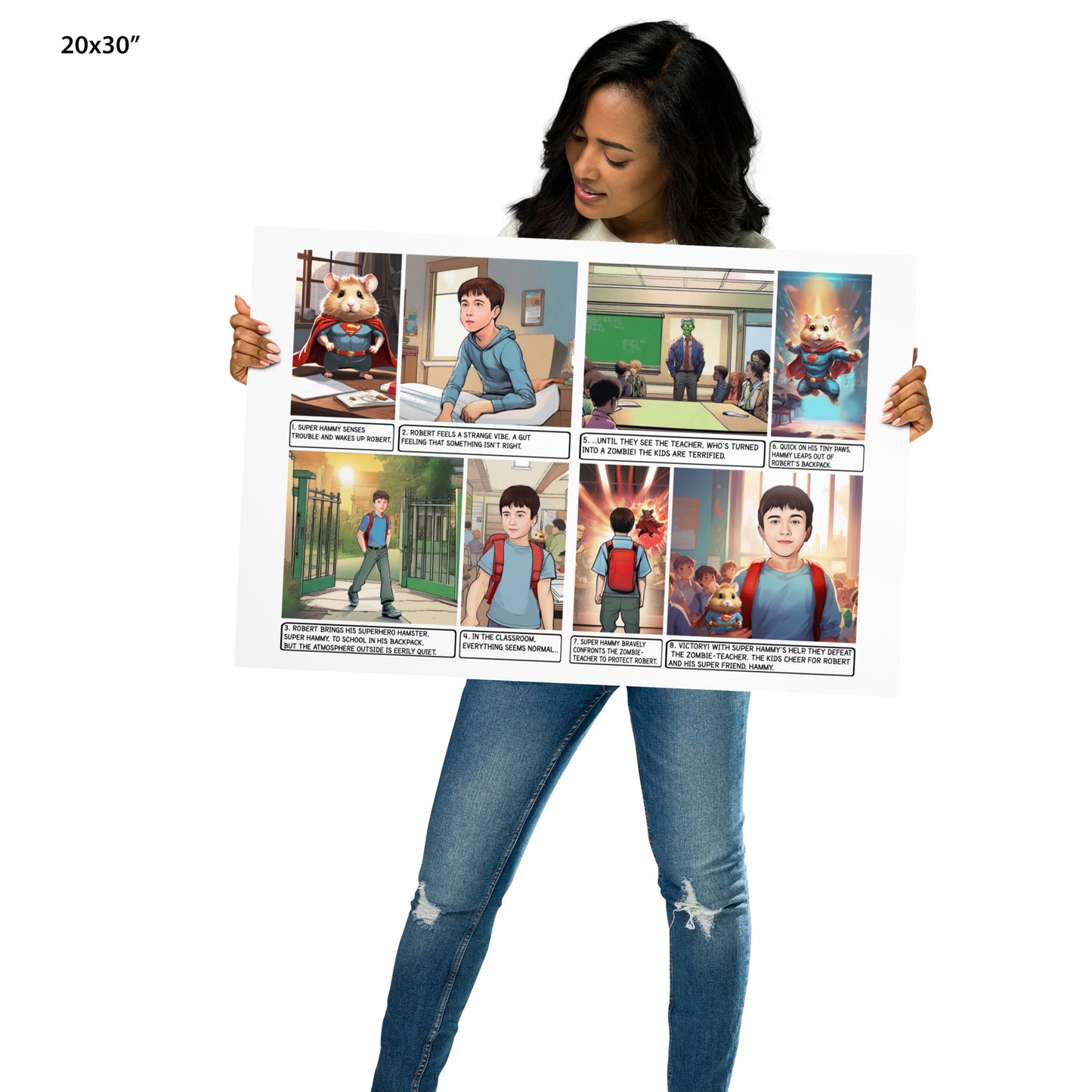 Custom Comic Story - Enhanced Matte Paper Poster