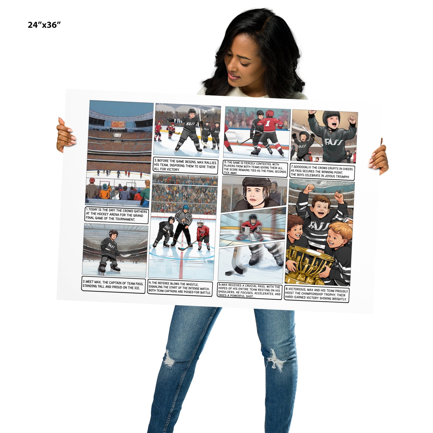 The Little Hockey Hero - Enhanced Matte Paper Poster