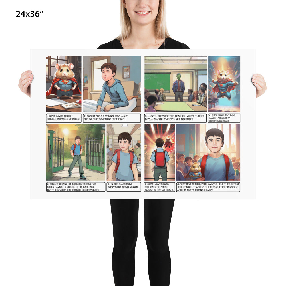Custom Comic Story - Enhanced Matte Paper Poster