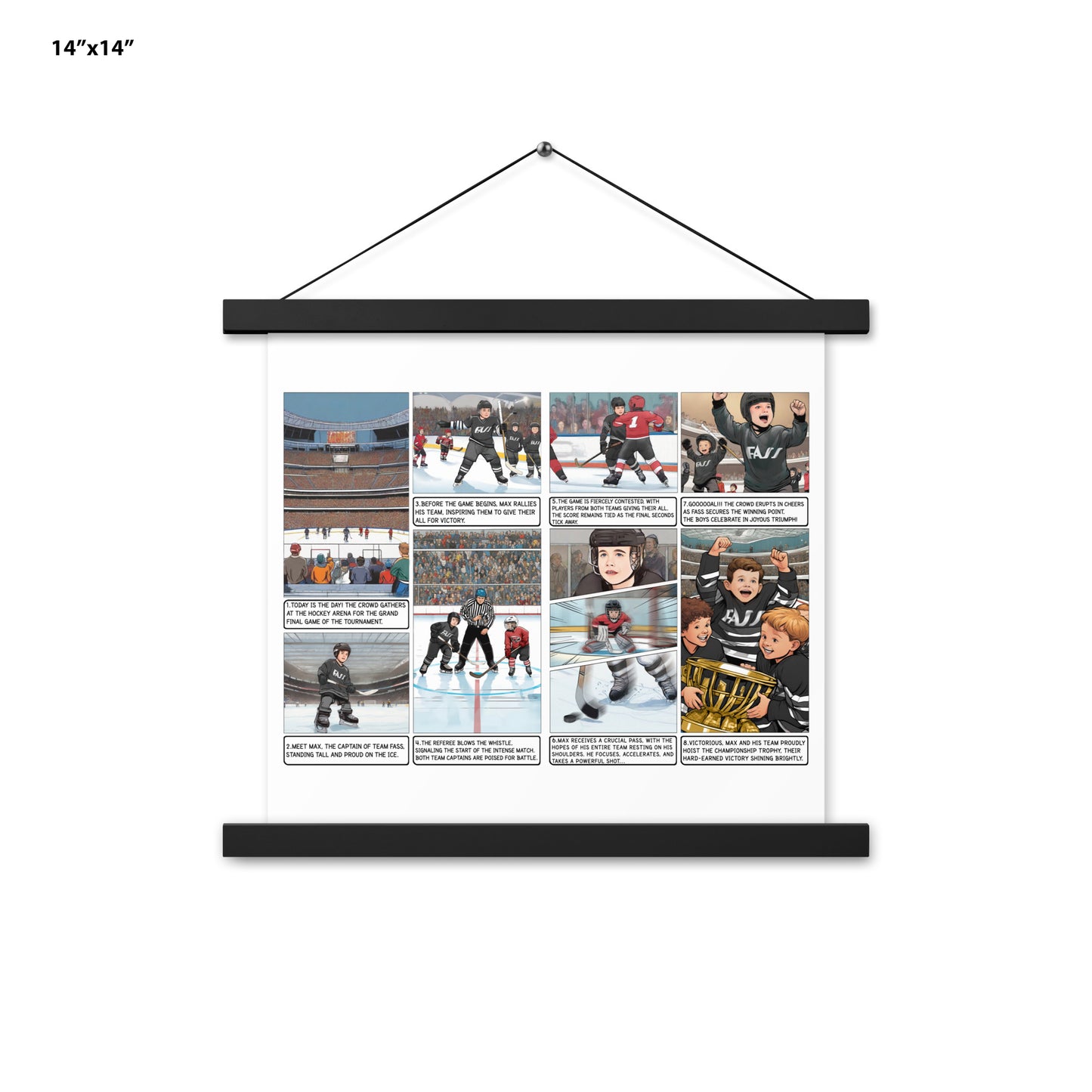 The Little Hockey Hero - Enhanced Matte Paper Poster With Hanger