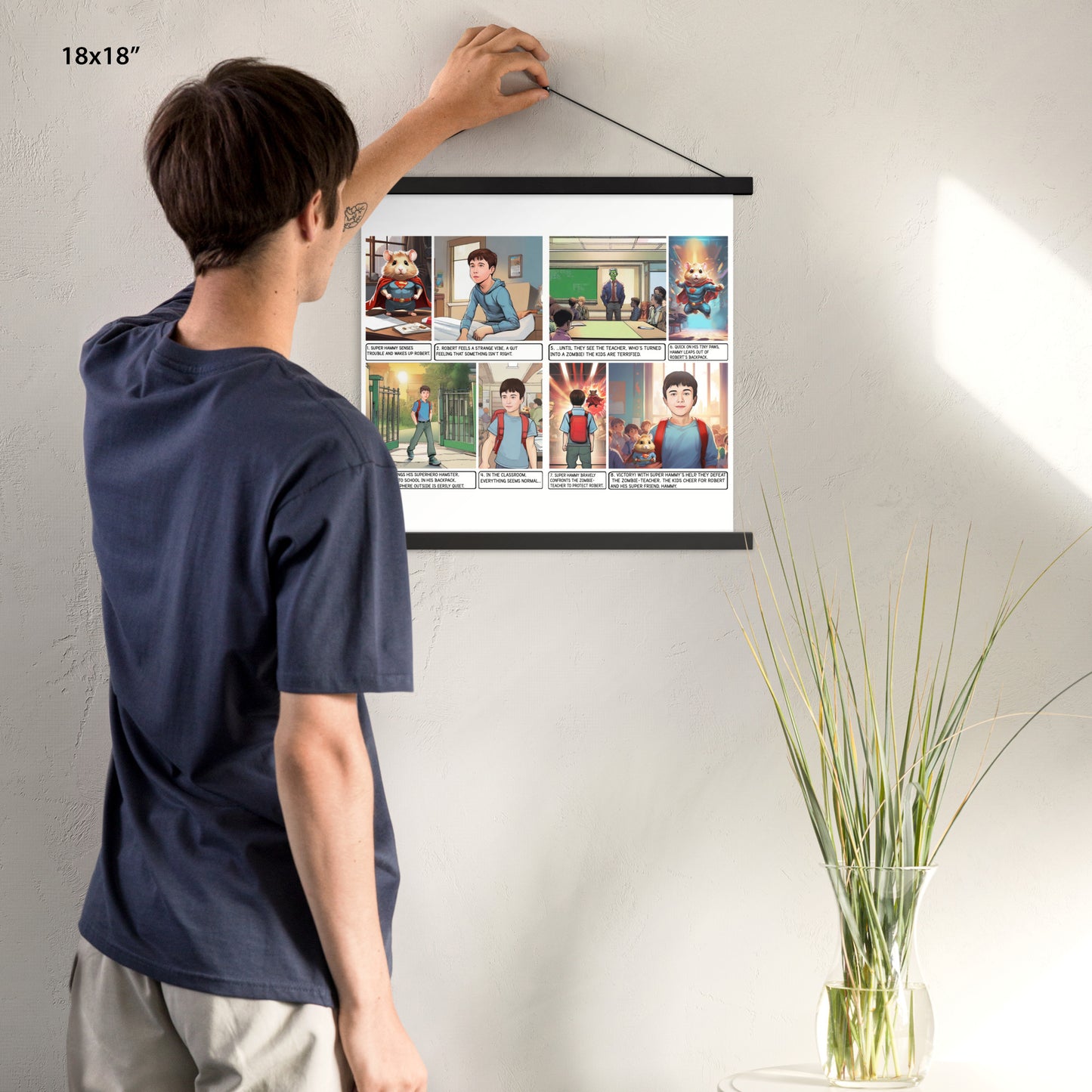 Custom Comic Story - Enhanced Matte Paper Poster With Hanger