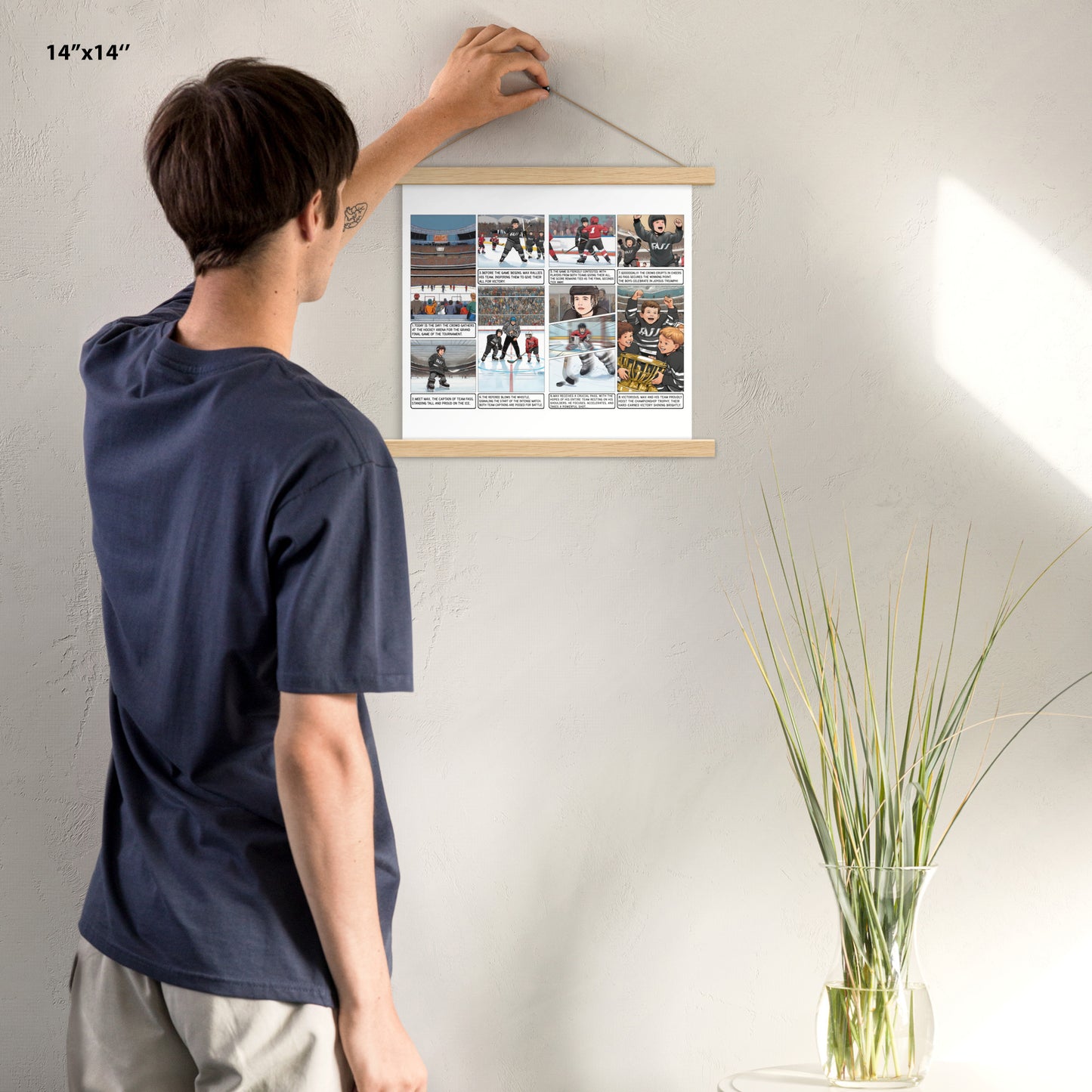 The Little Hockey Hero - Enhanced Matte Paper Poster With Hanger