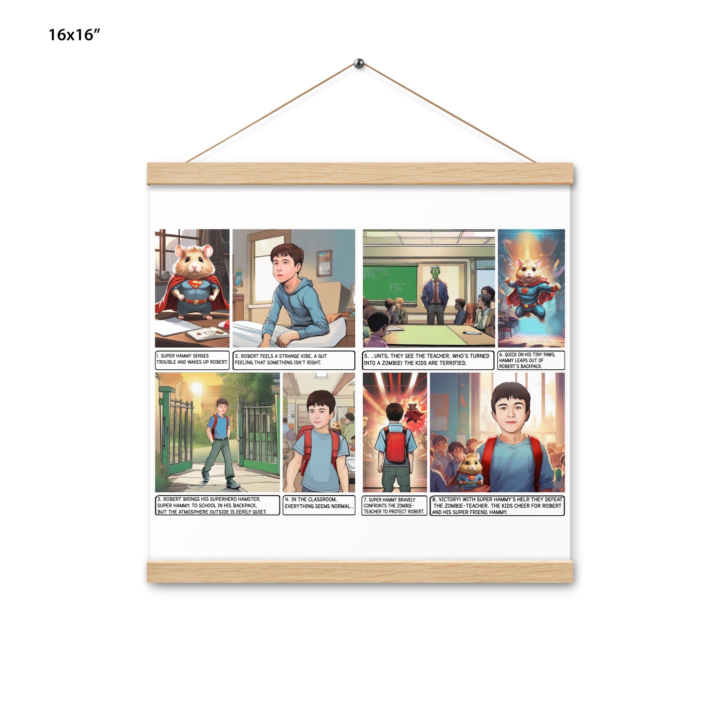 Custom Comic Story - Enhanced Matte Paper Poster With Hanger