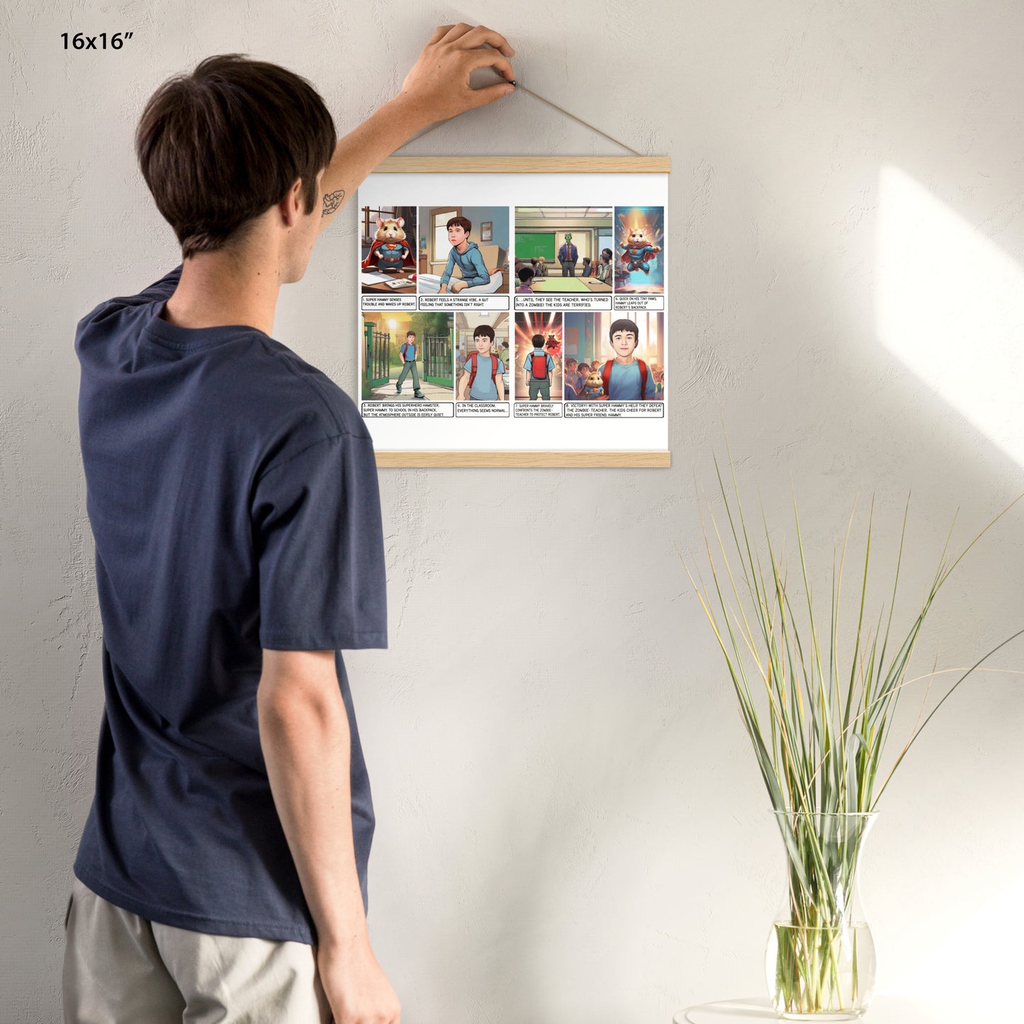 Custom Comic Story - Enhanced Matte Paper Poster With Hanger