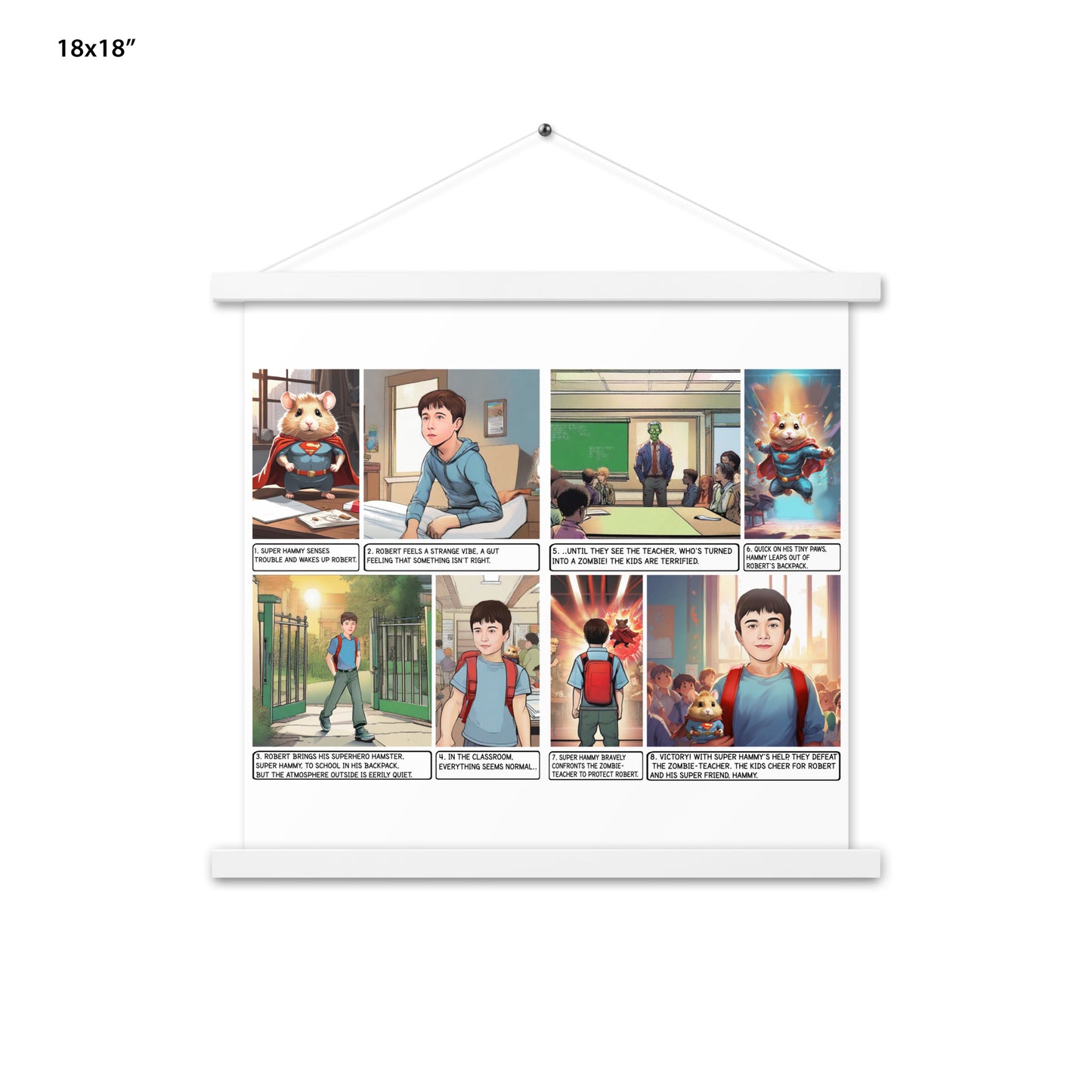 Custom Comic Story - Enhanced Matte Paper Poster With Hanger