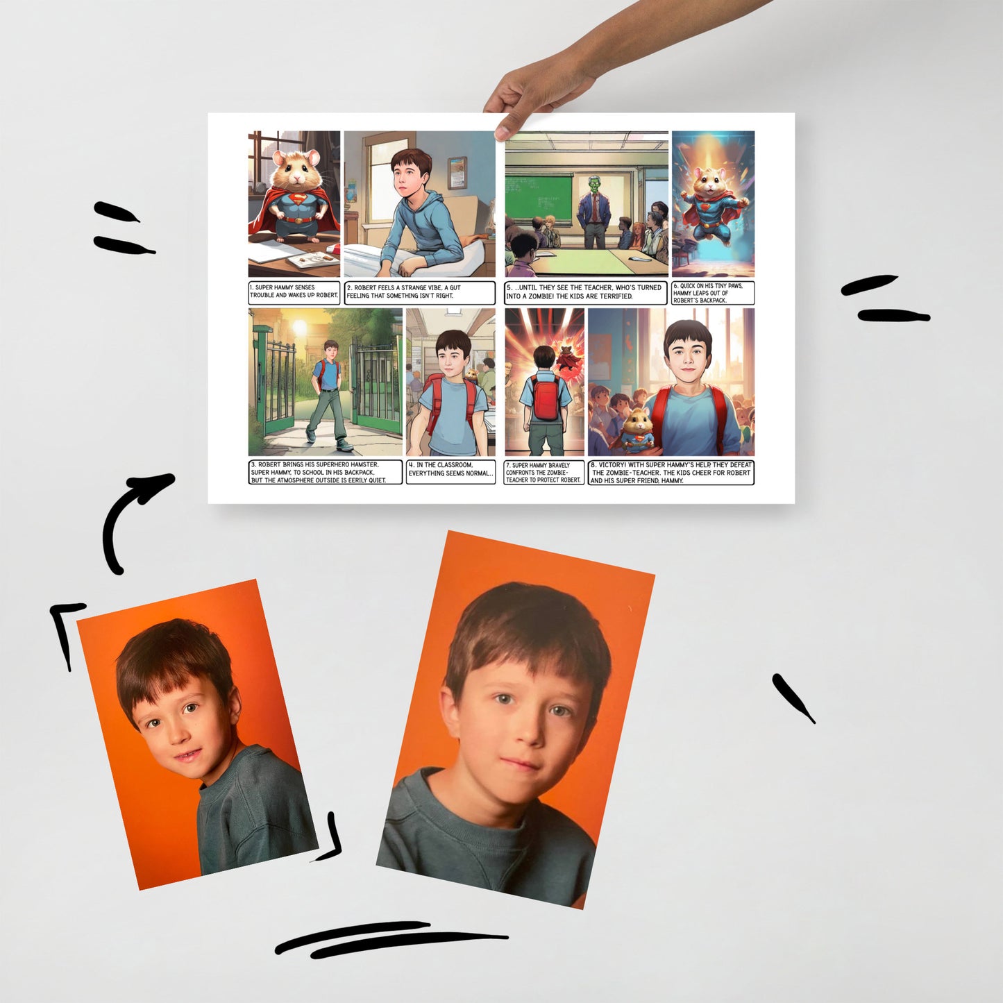 Custom Comic Story - Enhanced Matte Paper Poster
